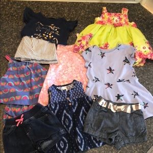 18 month girls 9 piece summer lot